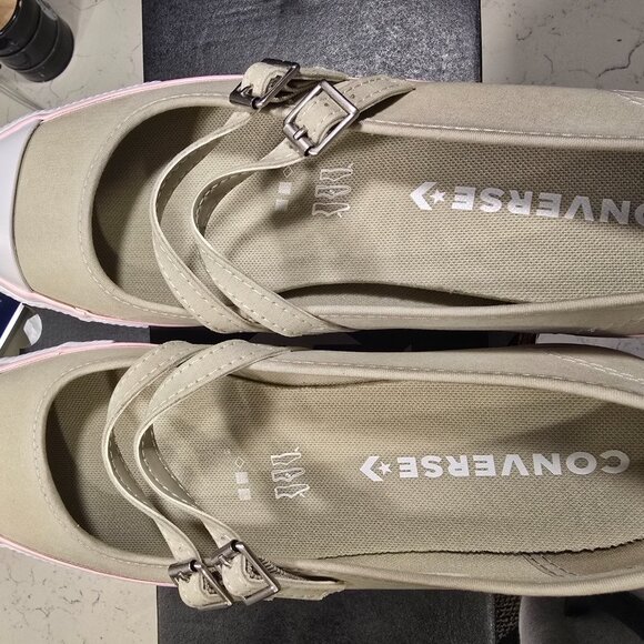 Woman's Shoes Converse Chuck Taylor All Star Dainty Mary Jane Ballet OLIVE 7.5 - Picture 8 of 13